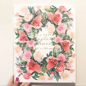 Limited edition floral and quote art print.